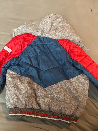 Esprit Kinder Steppjacke Winterjacke Gr. 92/98 Blau Rot Grau Kapuze