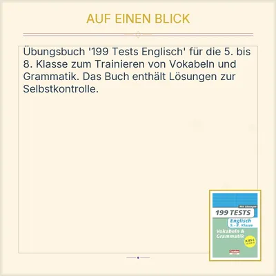 199 Tests Englisch 5.-8. Klasse Vokabeln Grammatik Cornelsen Scriptor Übungsbuch