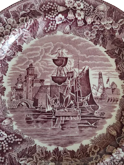 Wedgwood Ferrara Essteller Vintage Mehrfarbig Porzellan 20,5 cm