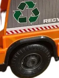 Dickie Toys Müllwagen Orange Recycling LKW 30cm mit Licht & Sound