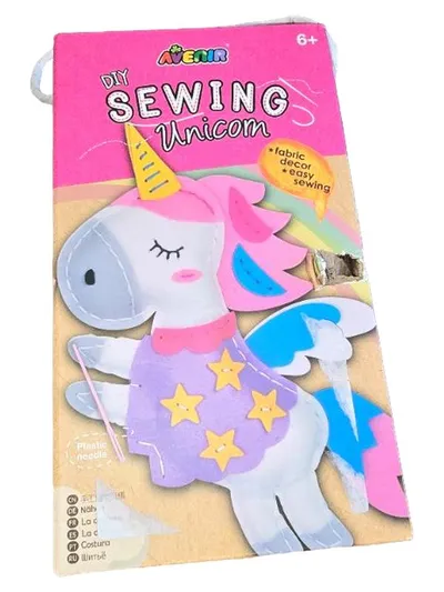Avenir Nähset Einhorn DIY Bastelset Kinder Kreativ Basteln Pink Nähen Spielzeug