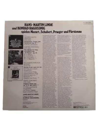 EMI Vinyl LP Linde Ragossnig spielen Mozart Schubert Praeger Fürstenau