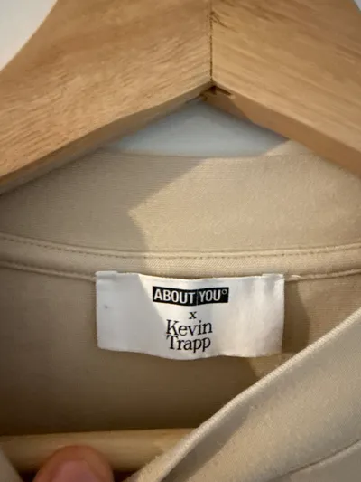 ABOUT YOU x Kevin Trapp T-Shirt Herren Gr. S Beige Basic Viskose