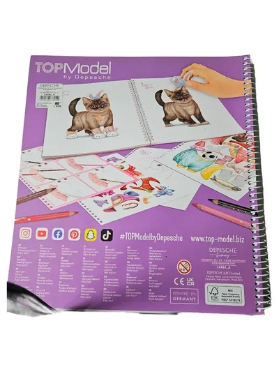 Depesche TOPModel Kitty Malbuch Kreativ Set Katze Kinder Lila Bastelbuch