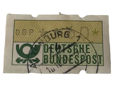 Deutsche Bundespost Briefmarke Burg Mehrfarbig