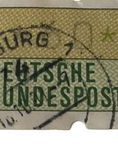 Deutsche Bundespost Briefmarke Burg Mehrfarbig