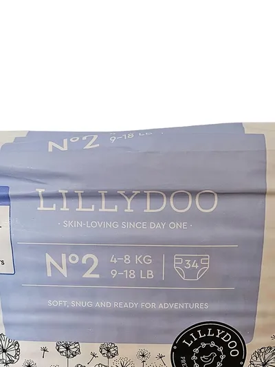 LILLYDOO Windeln Größe 2 Baby Windel Weiß Florales Muster 4-8kg