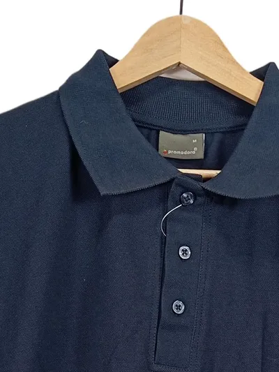 Promodoro Herren Poloshirt Gr. M/50 Blau Baumwolle Basic Kurzarm