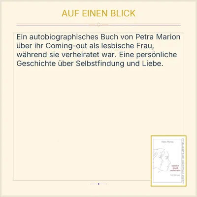 Petra Marion Comingout LGBTQ Taschenbuch Selbstfindung Liebe Autobiografie
