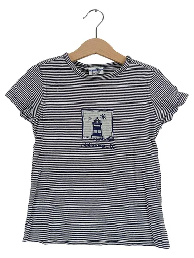 Hummelsheim Kinder T-Shirt Gr. 98 Maritim Gestreift Mehrfarbig Leuchtturm