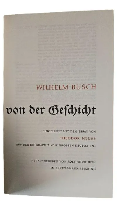 Wilhelm Busch Essays Deutsch Taschenbuch Bertelsmann Lesering