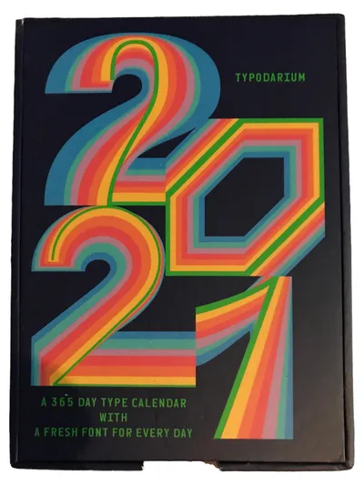 Typodarium 2021 Kalender Hardcover 365 Tage Neue Schrift Inspiration Englisch