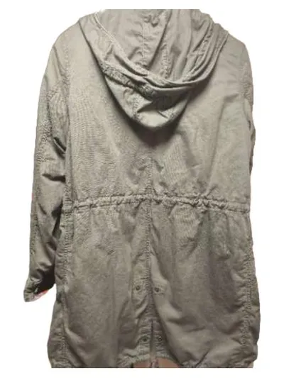 Hilfiger Denim Herren Parka Jacke Oliv Military Style Gr. S Kapuze
