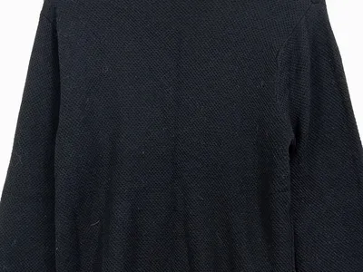Mango Damen Strickpullover Gr. 36/S Schwarz Basic Viskose Langarm