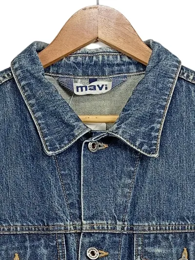 Mavi Jeansjacke Herren Blau Gr. 50/L Baumwolle Casual Frühjahr Sommer
