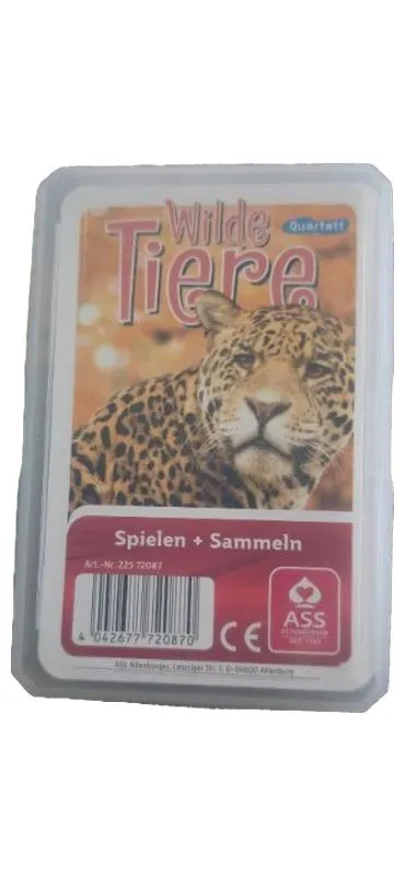 ASS Altenburger Wilde Tiere Quartett Kartenspiel Spielkarten