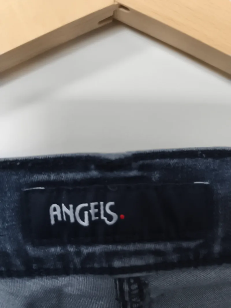 ANGELS Damen Jeans Skinny Fit Gr. 40 Blau Casual Reißverschluss-Details 3