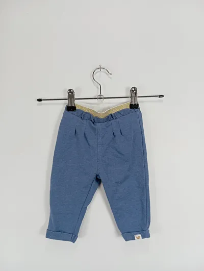 Dana Schweiger Jogginghose Kinder Blau Gr. 62 Baumwolle Freizeit Sportlich