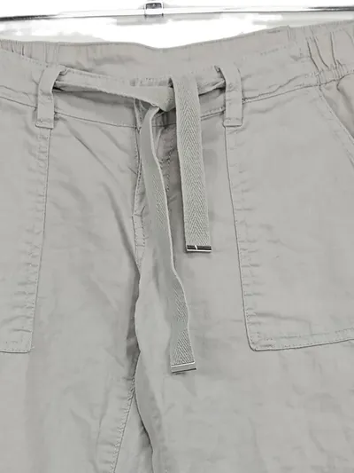 Q/S designed by Damen Stoffhose Gr. 36 Grau Casual Leinen-Mix