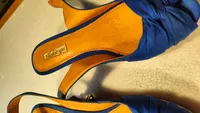 Buffalo Girl Keilabsatz Sandaletten Damen Blau Kork Gr. 36 Slingback 2