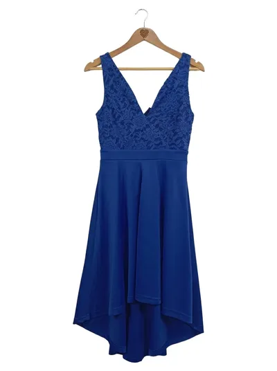 BODYFLIRT Damen Cocktailkleid Blau Gr. 32/34 Elegant Spitze