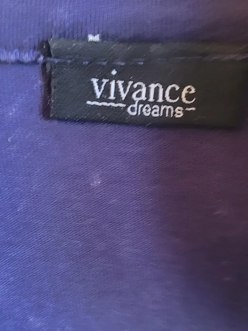 Vivance Dreams Damen Pyjama Oberteil Sterne Mond Blau Gr. 42/XL Casual 5