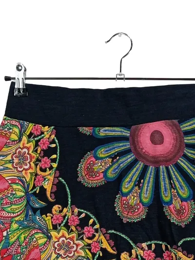Desigual Damen A-Linienrock XL 42 Mehrfarbig Blumenmuster Farbenfroh