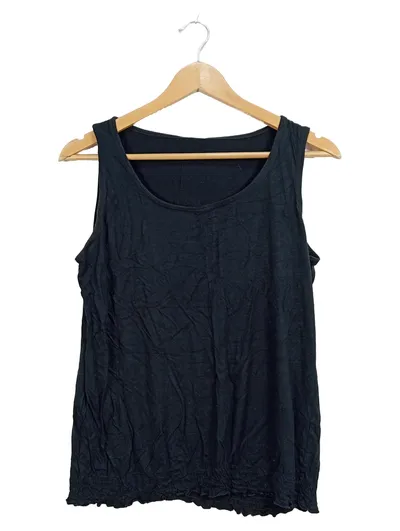 LASCANA Damen Top Tanktop Schwarz Gr. 40/42 Viskose Basic