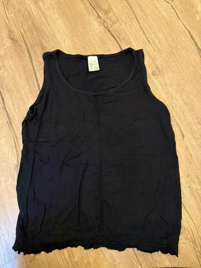 LASCANA Damen Top Tanktop Schwarz Gr. 40/42 Viskose Basic