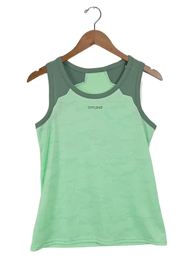 OFFLOAD Damen Sport Tanktop Gr. 38/M Grün Sportlich Atmungsaktiv