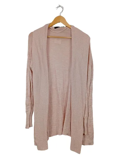 VERO MODA Damen Strickjacke Cardigan Rosa Gr. L offen Langarm