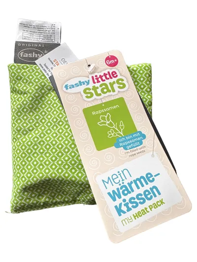 Fashy Little Stars Wärmekissen Rapssamen Grün Baumwolle Baby Kinder