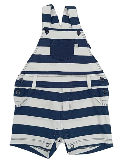 Feetje Baby Jungen Overall Gr. 68 Blau Gestreift Maritim Baumwolle