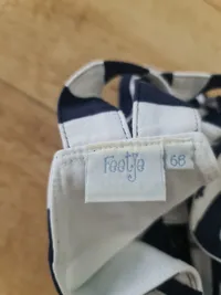 Feetje Baby Jungen Overall Gr. 68 Blau Gestreift Maritim Baumwolle 2