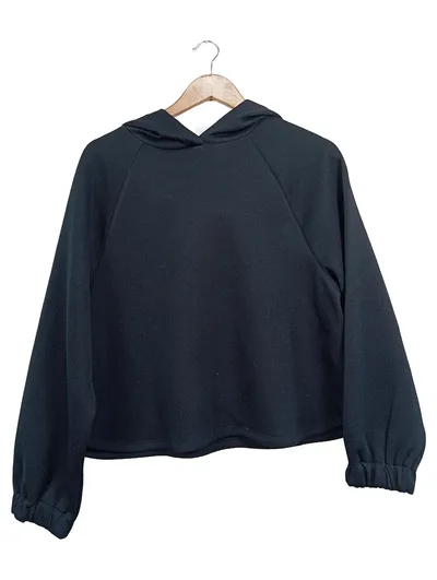 MNG Damen Hoodie Schwarz Gr. 36/S Casual Kapuzenpullover
