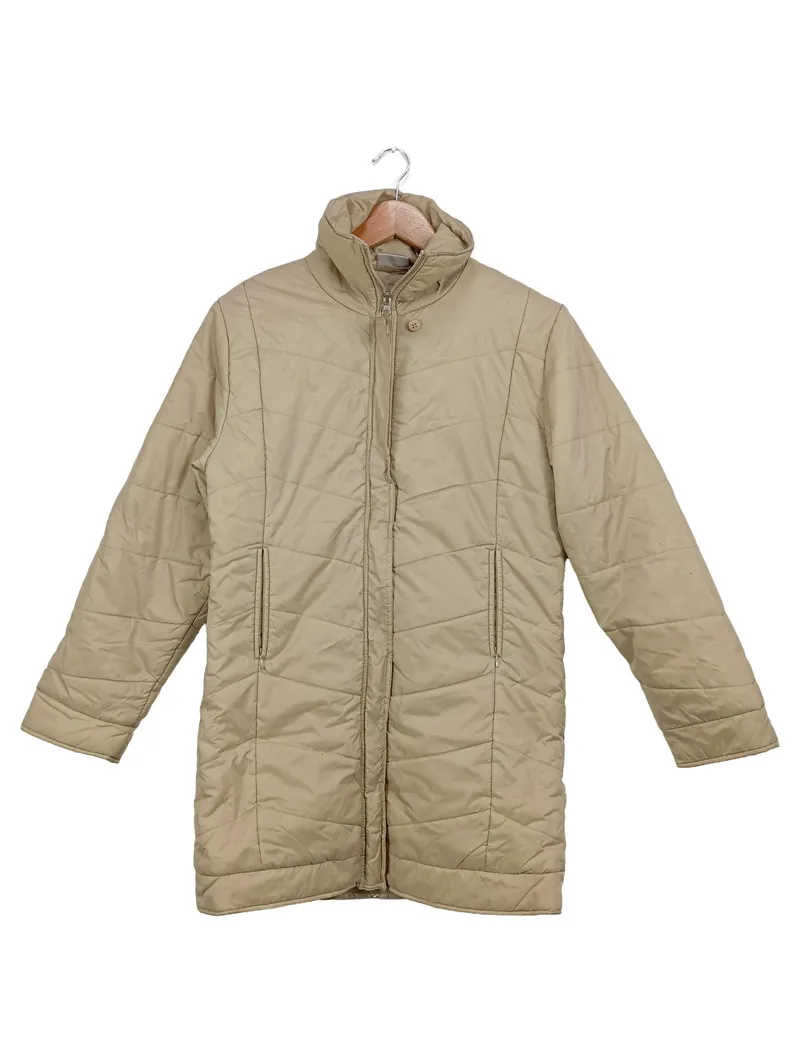 Feel Good Damen Steppmantel Winterjacke Gr. 36/S Beige Gesteppt 1