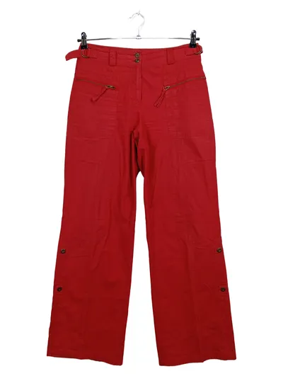 TAIFUN Damen Cargohose Rot Gr. 38 Baumwolle Casual Reißverschluss
