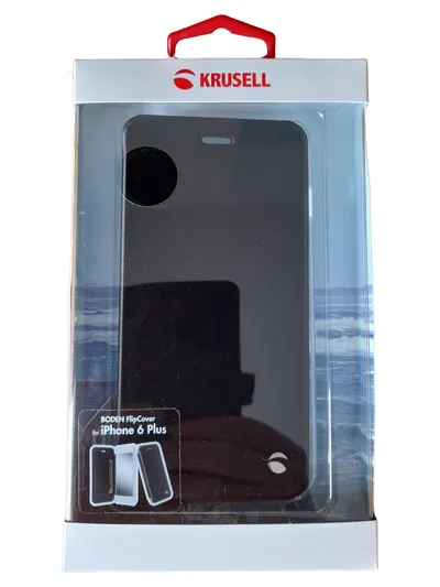 Krusell FlipCover Handy Schutzhülle für iPhone 6 Plus Schwarz Praktisch