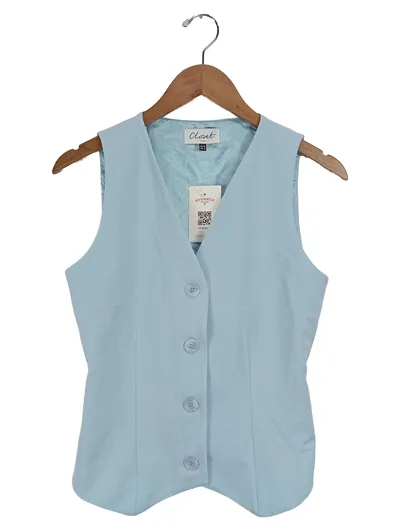 Closet London Damen Anzugweste Weste Gr. 38/M Elegant Blau Business