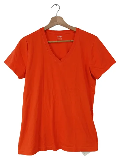 JAKO Damen T-Shirt Gr. 38/M Orange V-Ausschnitt Freizeit Sport