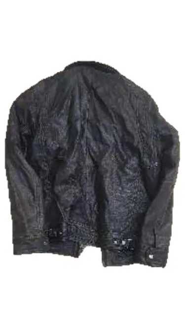 Cortefiel Herren Lederjacke Echtleder Schwarz Gr. L Rindsleder Klassisch