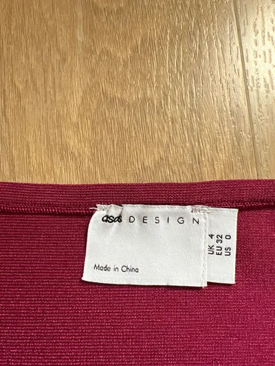 ASOS Design Damen Etuikleid Off Shoulder Pink Gr. 32;XXS Elegant