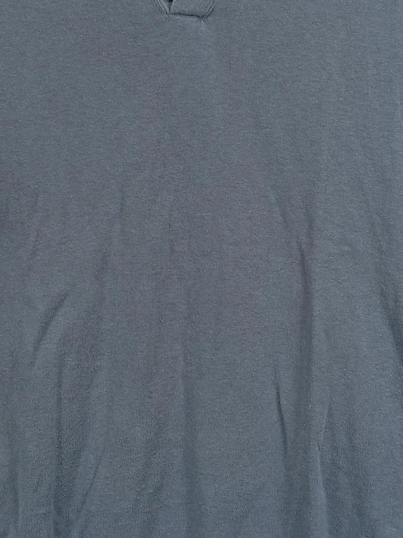 Arket Herren Poloshirt Leinen Blau Gr. M Basic Kurzarm 3