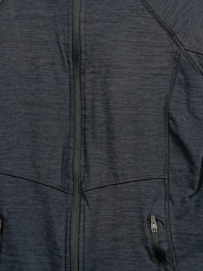 H&M Sport Damen Sweatjacke Kapuze Grau Meliert Gr. 38/M Polyester
