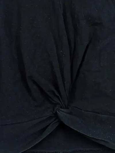 Noisy May Damen Top Gr. 38/M Schwarz mit Knoten Casual Ärmellos