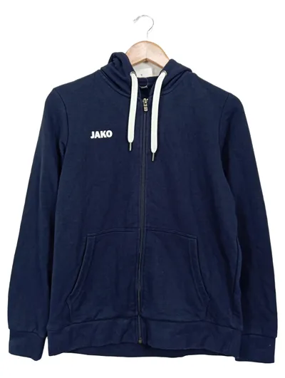 JAKO Sweatjacke Damen Gr. 38/M Blau Kapuzenjacke Sportlich Casual