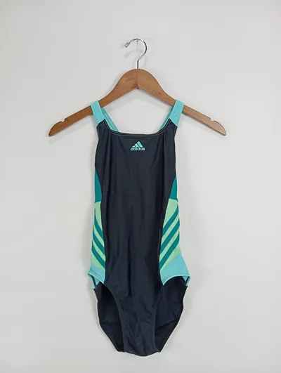 adidas Damen Badeanzug Gr. 34 gestreift sportlich mehrfarbig