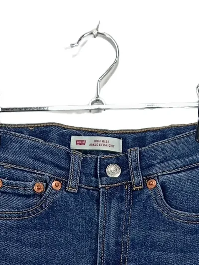 Levi's High Rise Ankle Straight Jeans Kinder Blau Gr. 116 Baumwolle