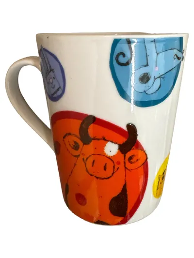 JAKO-O Kindertasse Tiermotiv Porzellan Mehrfarbig 300ml Spülmaschinenfest