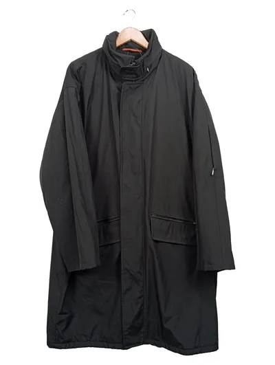 Bugatti Herren Übergangsmantel Klassisch Schwarz Gr. 56/3XL Polyester